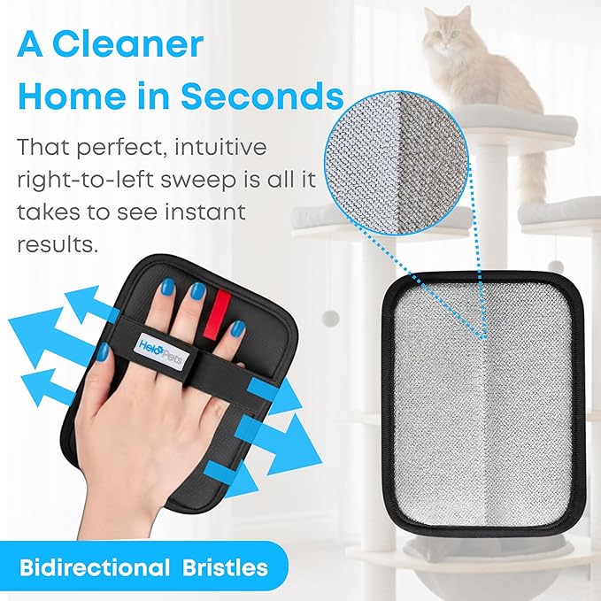 Pet Hair Removal Glove for Cats and Dogs. Electrostatic Pet Hair Glove, Reusable Brush Pet Hair Remover Tool for Laundry, Couch, Carpet, Car Seat. (Medium)