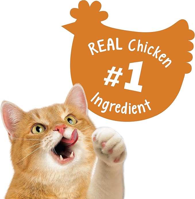 Purina Friskies Party Mix Cat Treats, Chicken Lovers Crunch, Made with Real Chicken, Crunchy Cat Treats for Adult Cats, 20-Ounce Resealable Canister (Pack of 2)