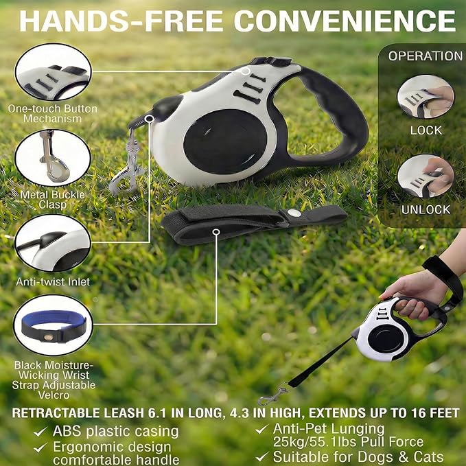 Luxelle Escape-Proof Cat Harness and Leash Set – Adjustable No Pull Soft Vest with 360° Reflective Straps, Built-in Pocket & Wrist Strap, Breathable Mesh Outdoor Harness