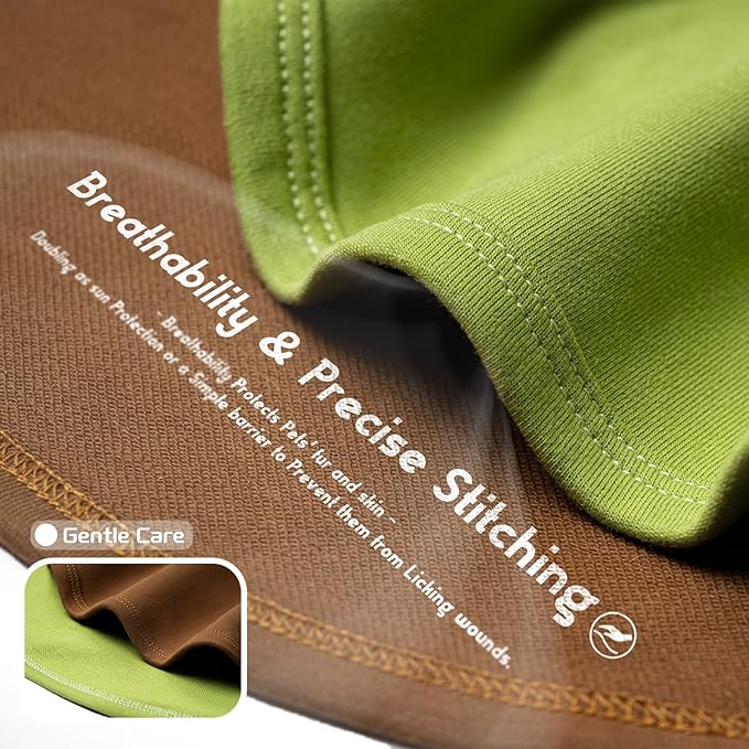 Koneseve Dog Shirts 2 Pack Soft Tee Comfortable Pet Clothes for Small Pets Brown & Avocado Green XS