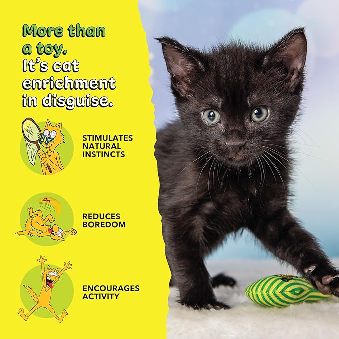 Yeowww Stinkies Catnip Toy, Stripes