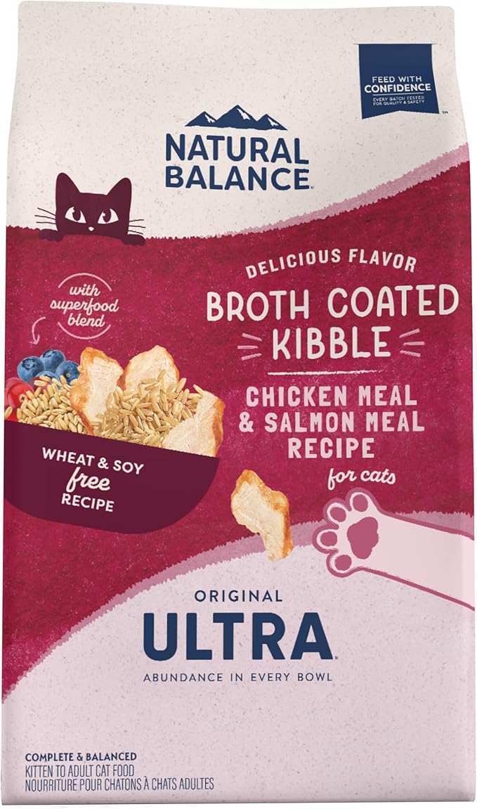 Natural Balance Original Ultra Dry Cat Food, Chicken Meal & Salmon Meal Recipe, Whole Body Health for Kittens to Adult Cats, 6 lb. (Pack of 1)