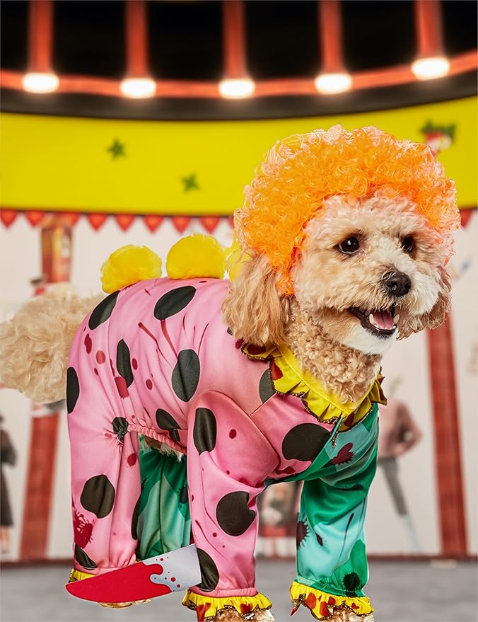 Rubies Clown Pet Costume for Dogs or Cats, XL