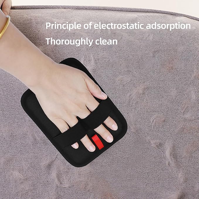 1 Pcs Electrostatic Pet Hair Removal Glove - Reusable Cat & Dog Hair Remover for Furniture, Couch, Carpet, Car Seat, Curtains & Clothing - Pet Hair Remover Tool (1)