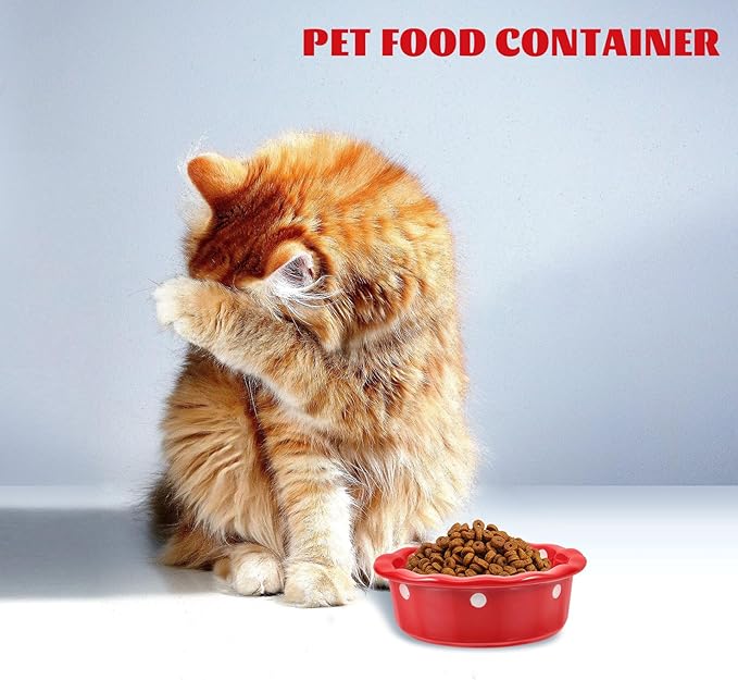Christmas Ceramic Cat Bowl and Dog Food Bowl with Glazed Ceramic Suitable for Puppy Feeding and Watering Holiday Theme Pet Supply