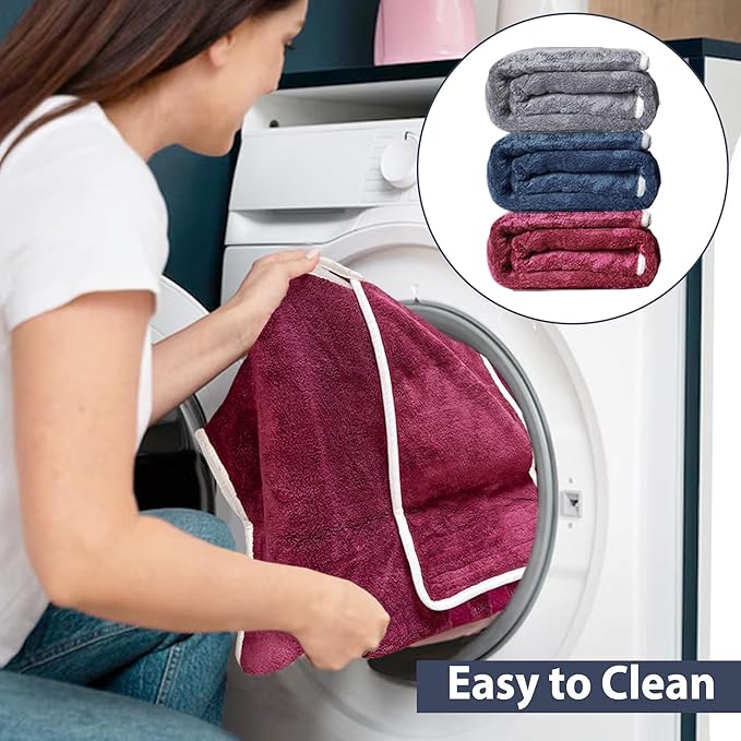 Dog Bathrobe Towel Dog Drying Coat - Super Absorbent Towels Bath Robe for Dogs Large, Soft Adjustable Collar & Belly Strap Fast Drying Coat Pet Cat Bath Robe (Medium Blue‌, XX-Large)