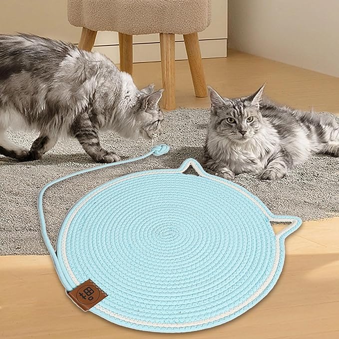 Peiiwdc Cats Interaction Scratcher Board Toy Furniture Protective Pet Rest Bed for, Climbing, Lounging Large Cats Mat