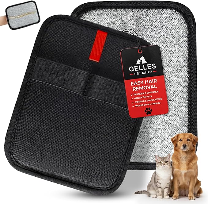 Pet Hair Removal Gloves for Dogs & Cats – Reusable Electrostatic Pet Hair Remover Glove, 2-in-1 Pet Grooming Glove & Pet Fur Remover for Furniture, Couch, Car, Carpet, Laundry & Clothes