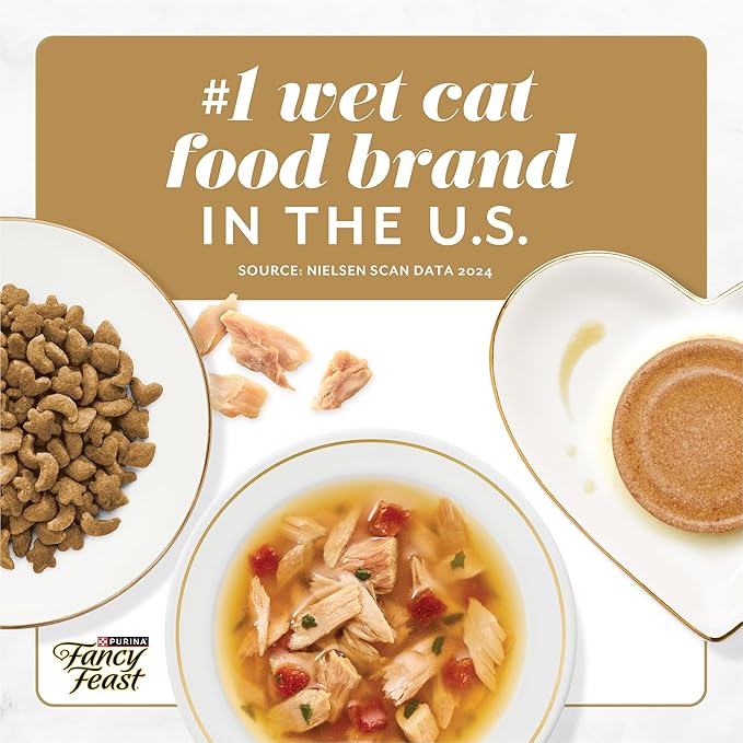Purina Fancy Feast Savory Centers With Tuna Wet Cat Food Pate With Gourmet Gravy Center, 3 oz Can, Adult Cat Food