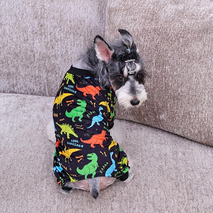 CuteBone Fleece Dog Pajamas Clothes Puppy Jammies Pet Apparel Cat Onesie for Chihuahua Yorkie Frenchies P316L