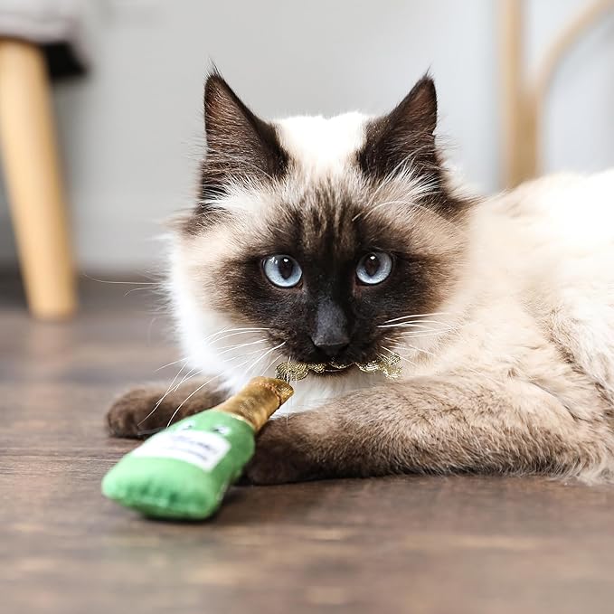 Wine & Cheese Catnip Plush Cat Toy, Pack of 2