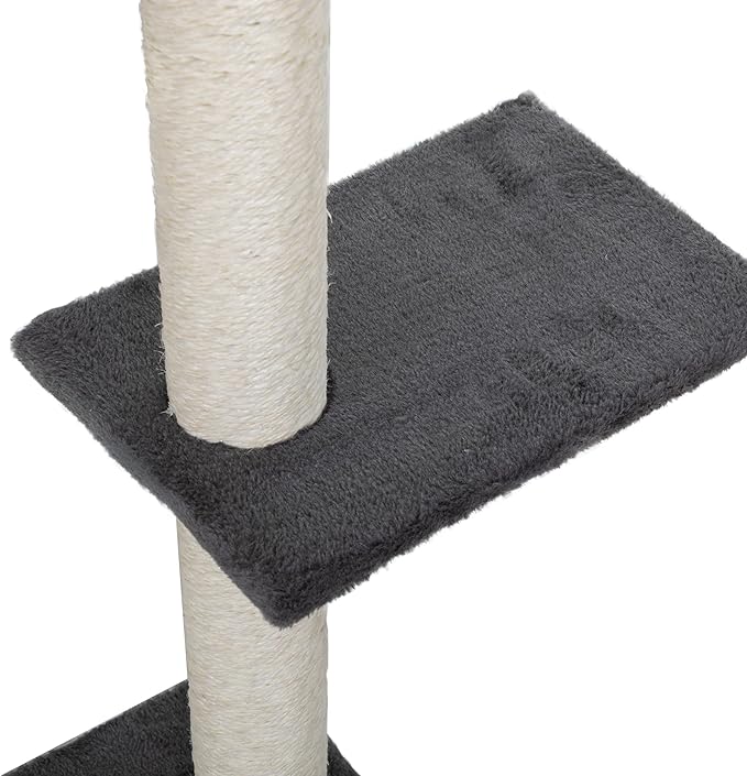 Cat Hammock Wooden Wall-Mounted Shelves Cat Climber Set of 5, Floating Cat Perches, Hanging Cat Beds for Sleeping, Playing, Climbing- Modern Cat Bed & Furniture for Large Cats Or Kitty, Grey