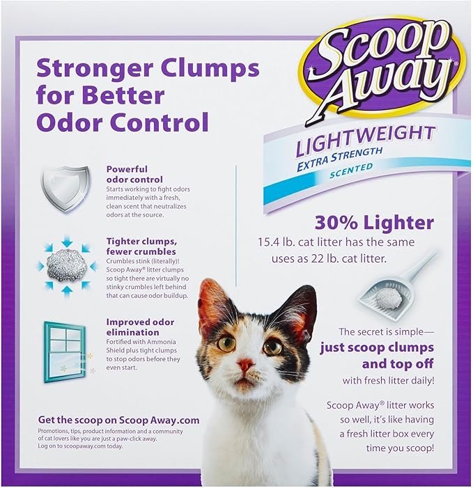 Scoop Away Lightweight Extra Strength, Scented Cat Litter, 15.4 lb