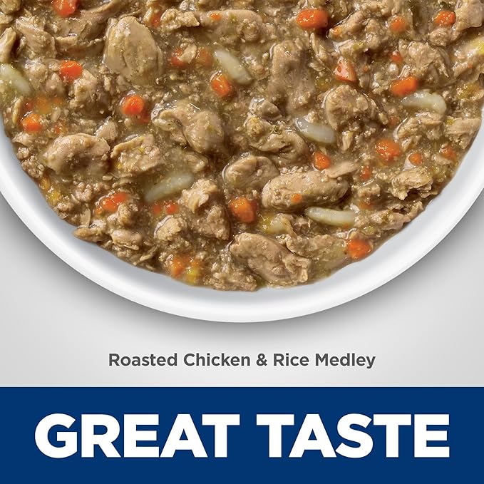 Hill's Science Diet Adult 1-6 Healthy Cuisine Wet Cat Food, Roasted Chicken & Rice Medley in Gravy, 2.8 oz. Cans, 24-Pack