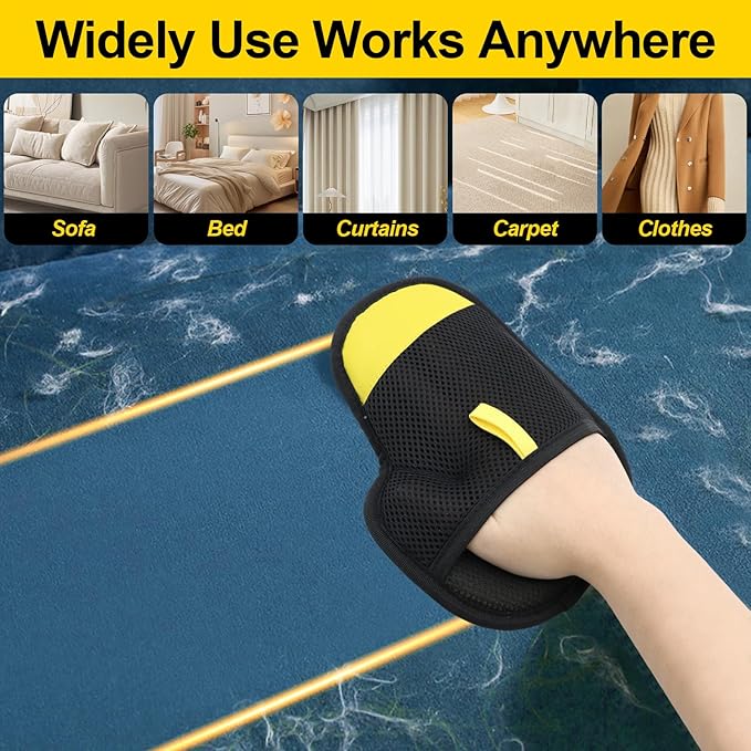 Pet Hair Removal Glove for Dogs and Cats,2 PCS Upgraded Double Sided Electrostatic Pet Hair Removal Gloves,Reusable Pet Cat Dog Hair Remover Gloves for Couch,Carpet,Bed Sheets,Blankets,Clothes