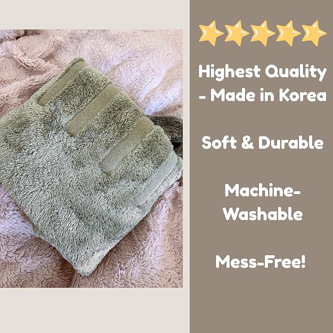 DERPYCHAPPY Premium Dog Towel Robe & Dog Bathrobe for Drying Dogs Made in Korea | Super Absorbent Quick & Adjustable Microfiber Bath Towel for Cats & Puppy Robes After Bath | Soft Warm Coat (Beige,S)