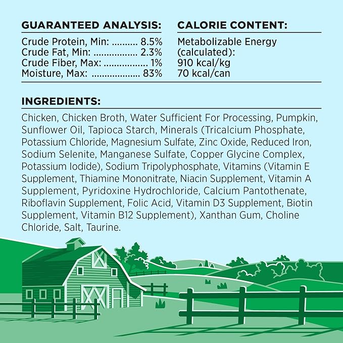 BIXBI Liberty Canned Wet Cat Food - Grain Free, Chicken and Pumpkin Recipe in Broth, 2.75 Ounce (Pack of 24)
