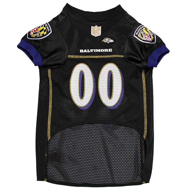 Pets First Baltimore Ravens Dog Jersey, Small, Official NFL Apparel for Dogs