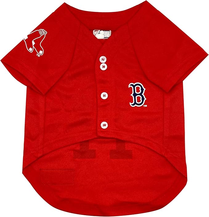 MLBPA Dog Jersey - Rafael Devers Calcaño #11 Pet Jersey - MLB Boston Red Sox Cat Mesh Jersey, Small