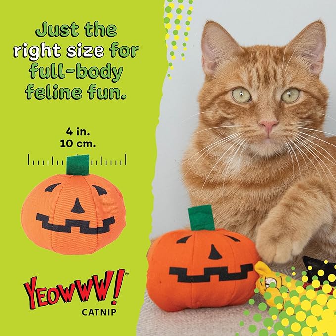 Yeowww Halloween Pumpkin Catnip Toy