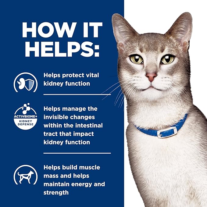 Hill's Prescription Diet k/d Kidney Care Wet Cat Food, Chicken, 5.5 oz. Cans, 24-Pack