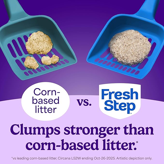 Fresh Step Extreme Multi Cat Clumping Litter with Febreze Freshness, Low Dust, Odor Control with Ammonia Block Tech, Compatible in Automatic Litter Boxes, 14 lb. Box