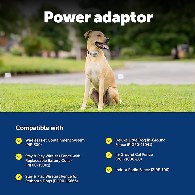 PetSafe Power Adaptor Replacement for Wireless Dog Containment System Transmitter Model RFA-513 Compatible with Wireless Pet Containment, Stay & Play, In-Ground Cat Fence & Indoor Radio Fence