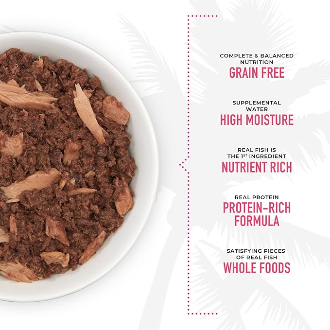 Tiki Cat Grill, Tuna & Crab Surimi, High-Protein and 100% Non-GMO Ingredients, Wet Whole Foods Cat Food for All Life Stages, 6 oz. Cans (Pack of 8)