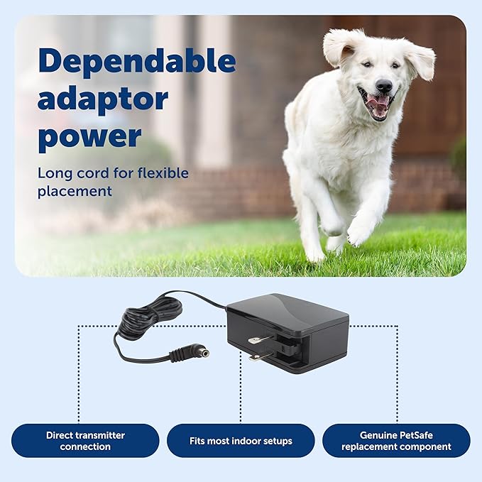 PetSafe Power Adaptor Replacement for Wireless Dog Containment System Transmitter Model RFA-513 Compatible with Wireless Pet Containment, Stay & Play, In-Ground Cat Fence & Indoor Radio Fence