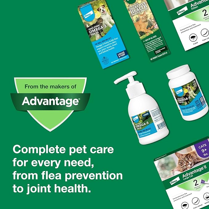 Advantage II Large Cat Vet-Recommended Flea Treatment & Prevention | Cats Over 9 lbs. | 1-Month Supply (Pack of 3)