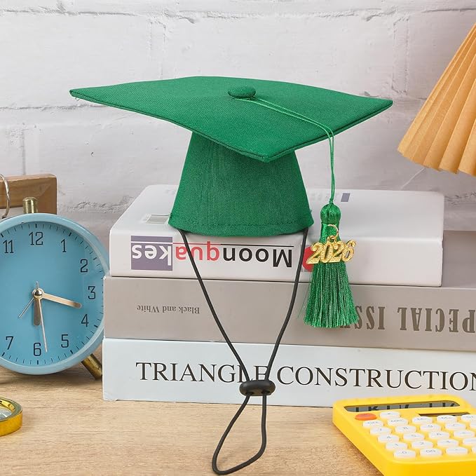 JULMELON Class of 2026 Graduation Cap with Tassel for Pets Cat Graduation Caps Adjustable Mini Black Hat for Small Dogs Cats Graduation Party Celebrations Pet Accessory