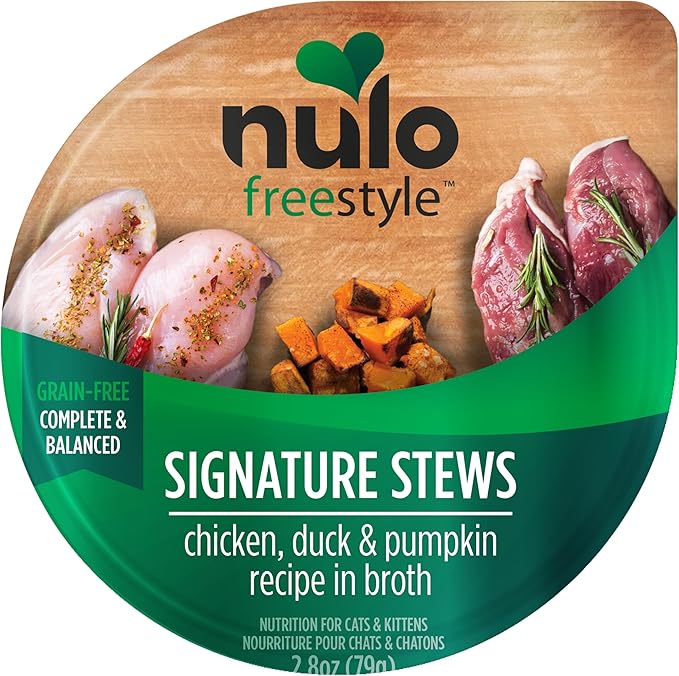 Nulo Freestyle Cat & Kitten Wet Cat Food Signature Stew, Premium All Natural Grain-Free Cat Food Topper with No Added Minerals or Preservatives and High Animal-Based Protein