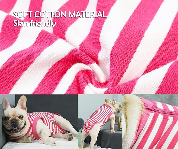 Dog Recovery Suit Post Surgery Shirt,Medium Female Spay Wound Protective Suit,Pink M