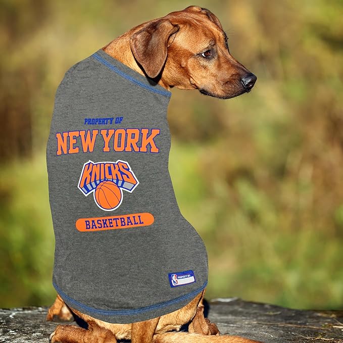Pets First NBA Licensed Hoodies & T-shirt for Dogs & Cats, New York Knicks, Small
