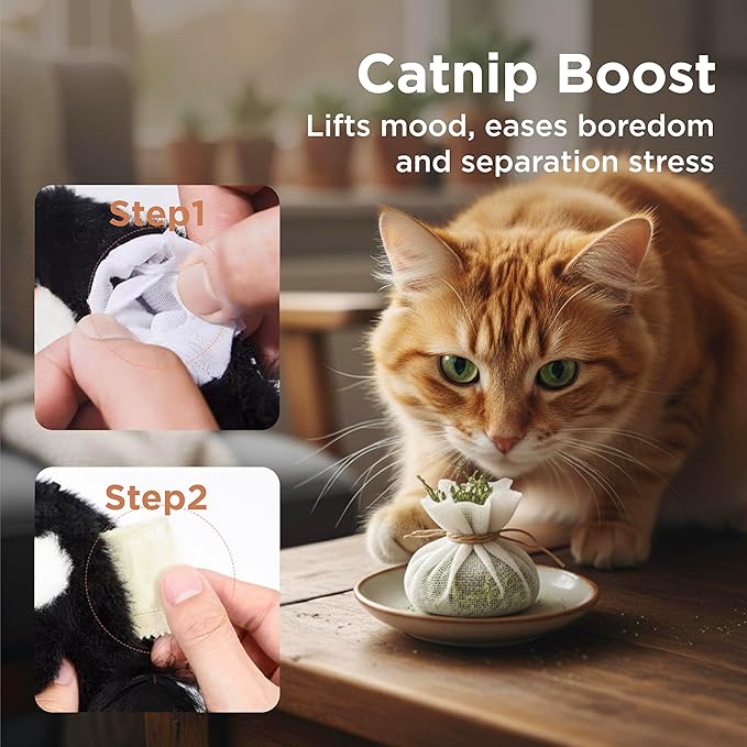 Flapping Bird Cat Toy, Small & Lightweight Catnip Toy for Cats, Interactive Cat Toy with Motion & Chirping Sound for Indoor Cats, Toucan Flappy Bird Cat Toy