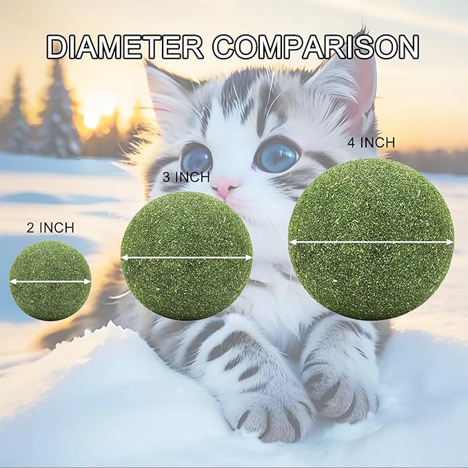 2 inch Giant Catnip Ball for Cats, Large Catnip Ball for Cats Indoor