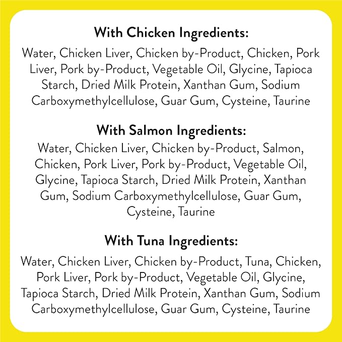 Temptations Creamy Puree Squeezable Lickable Cat Treats, Wet Cat Treats with Chicken, Salmon, and Tuna Variety Pack, 0.42 oz. Tubes, 24 Count, Pack of 2 (48 Total)