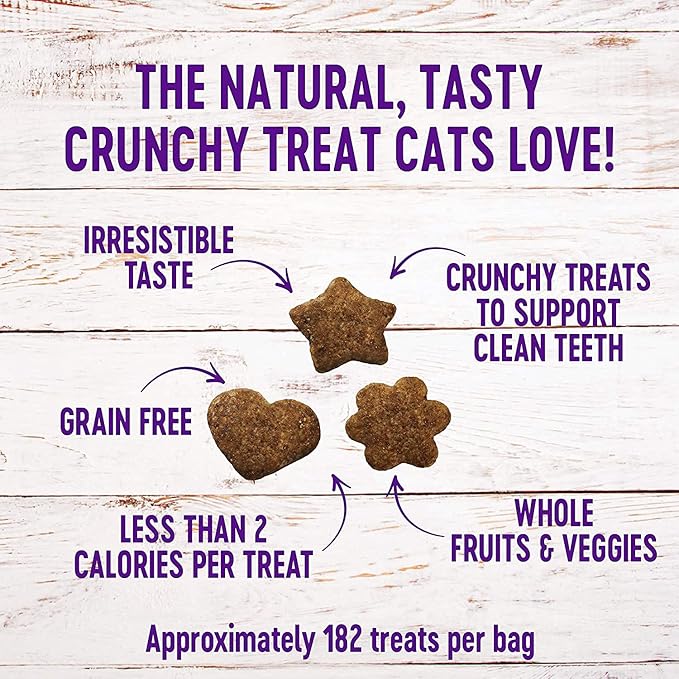 Aurora Pet Variety Pack 9 Wellnes Kittles Tasty Crunchy Cat Treats (3 Chicken, 3 Salmon, 3 Tuna) 2-oz Each with AuroraPet Grooming Wipes
