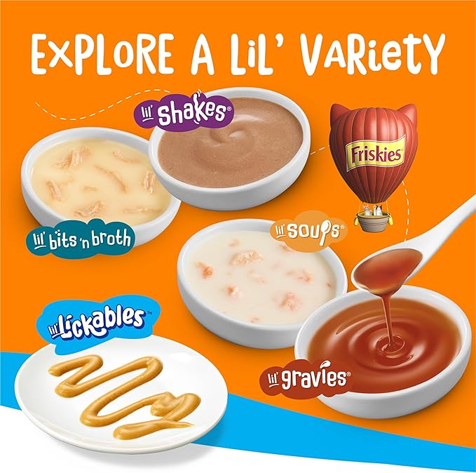 Friskies Purina Lil' Lickables with Chicken or Tuna Variety Pack Lickable Cat Treats  - 5 oz. (Pack of 20)