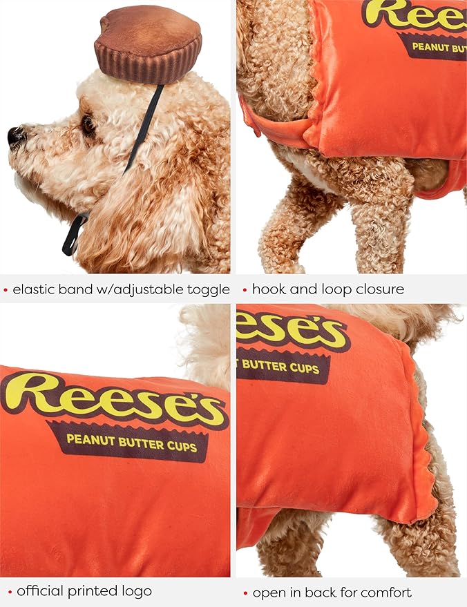 Hershey's: Reese's Peanut Butter Cup Pet Costume for For Dogs or Cats by Rubies, S/M