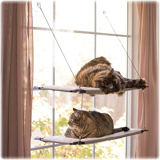 K&H Pet Products, Creative Solutions Cat Window Lounger Double, 1 Count