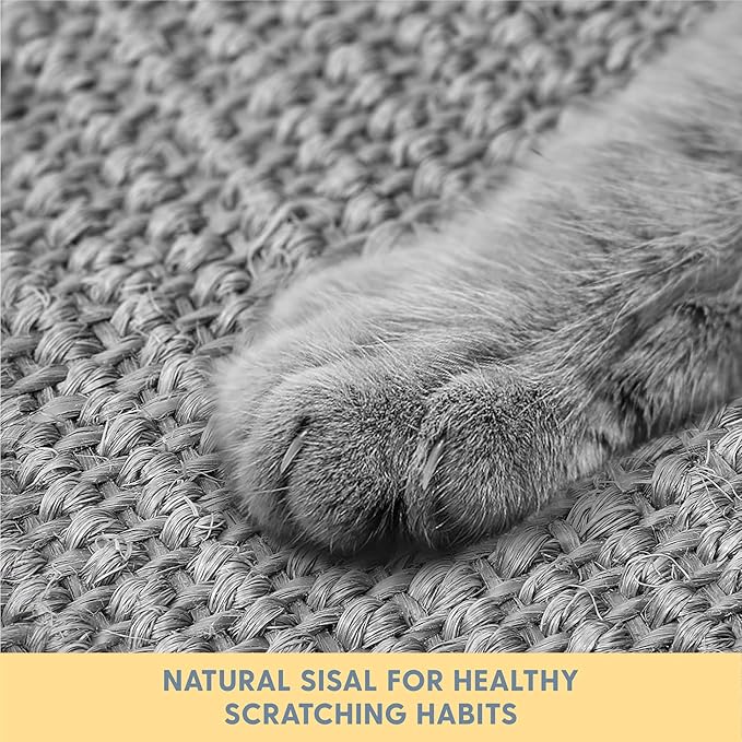 The Cat Ladies Cat Scratch Furniture Protector Mat - Couch Protector from Claws - Anti Scratch Furniture Protectors from Cats Scratching - Sisal Scratcher Pad - Couch Cover Carpet - Grey
