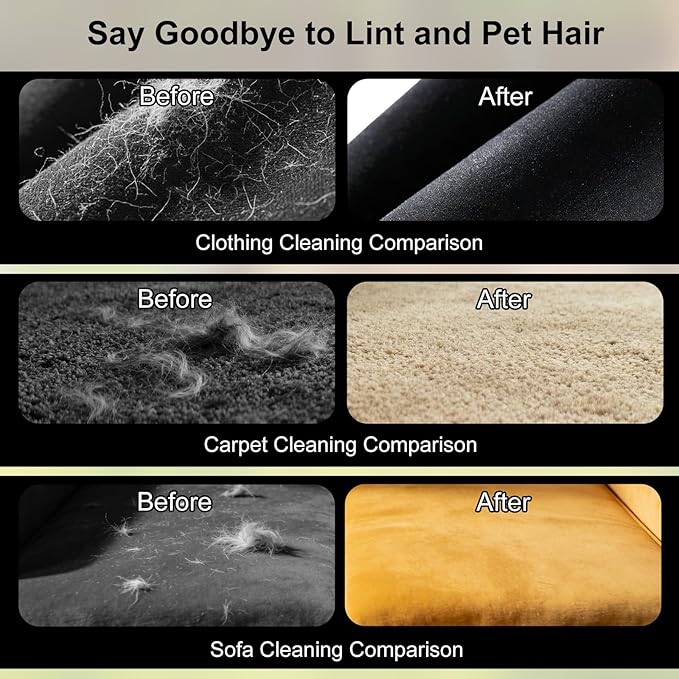 Pet Hair Remover Glove, Reusable Cat & Dog Grooming Glove Electrostatic Mitt Static Five Finger Pet Hair Brush Removal Tool for Sofa Carpet Curtain Furniture Clothes Car Seat