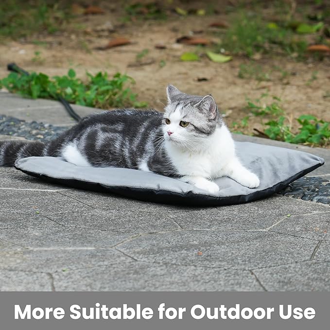Outdoor Heating Pad，Heating Pet Bed for Small, Medium, Large and Dogs/Cats - Auto Temperature Control Outdoor Heated Pet Pad. (M -16 x 12 inch)