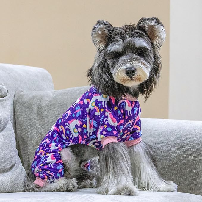 CuteBone Dog Christmas Pajamas Puppy Onesies Small Dogs Soft Pjs Coat Cat Apparel Comfy Pet Clothes Outfit Doggie Bodysuit P291S