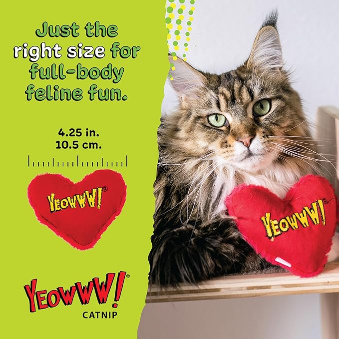 Yeowww Hearrrt Attack Catnip Toy