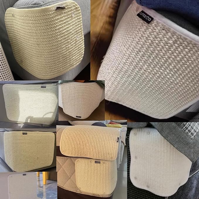 Cat Scratching Pad Natural Sisal Sofa Corner Furniture Protector Scratcher Mats Protecting Carpets and Sofas Couch Corner Furniture Anti-Slip Sisal Cat Repellent Mat for Sofa Bed Desk Legs