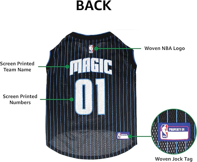 Pets First NBA ORLANDO MAGIC DOG Jersey, X-Small - Tank Top Basketball Pet Jersey