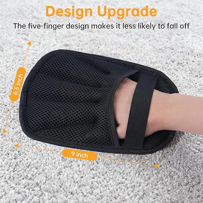 Upgraded Pet Hair Removal Glove, 2 Pack Newly Upgraded Electrostatic Pet Hair Remover Glove with Comb & Pet Hair Keychain, Magic Glove for Pet Hair for Clothing, Couch, Carpet, Car Seat