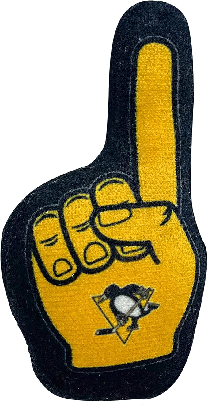 NHL PITTSBURGH PENGUINS Plush Cat Toys Set of 3 - Jersey, Hockey Puck & #1 Fan Cat Toys filled with Fresh Catnip. Team Logo